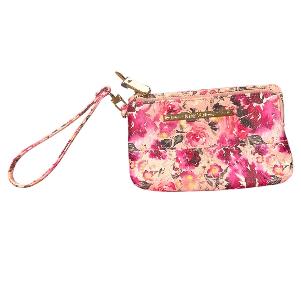 Betsey Johnson Pink Floral Wristlet